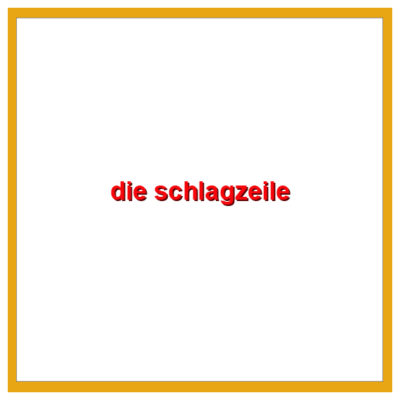 die schlagzeile